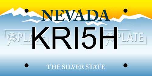 KRI5H Nevada License Plate