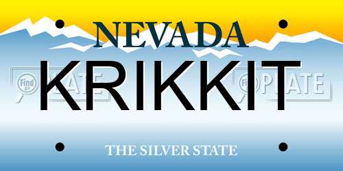KRIKKIT Nevada License Plate