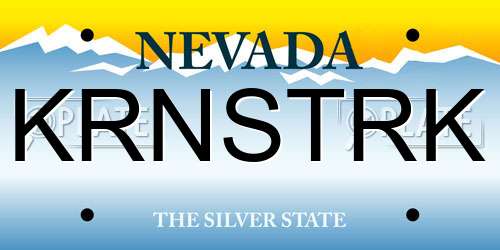 KRNSTRK Nevada License Plate