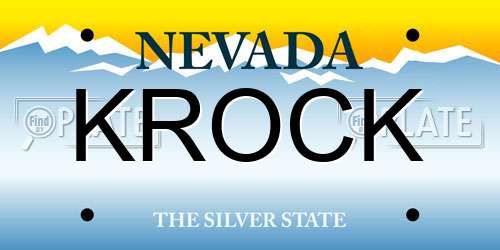 KROCK Nevada License Plate