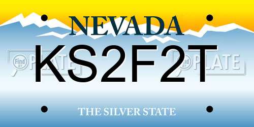 KS2F2T Nevada License Plate
