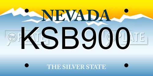 KSB900 Nevada License Plate