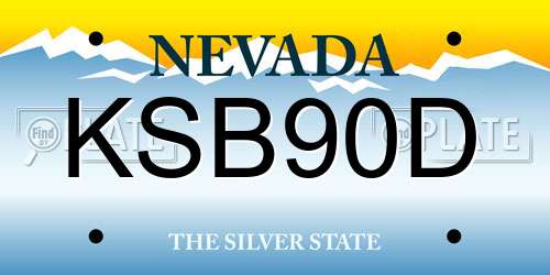 KSB90D Nevada License Plate