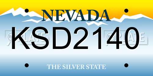 KSD2140 Nevada License Plate