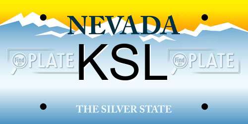 KSL Nevada License Plate