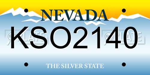 KSO2140 Nevada License Plate