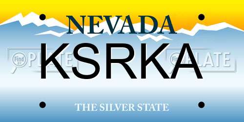 KSRKA Nevada License Plate