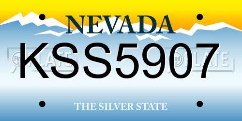 KSS5907 Nevada License Plate