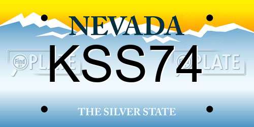 KSS74 Nevada License Plate