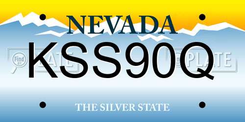 KSS90Q Nevada License Plate