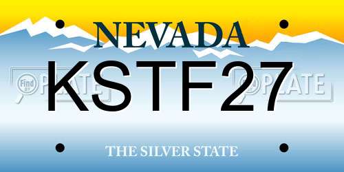 KSTF27 Nevada License Plate