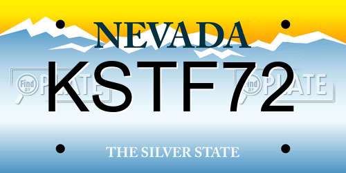 KSTF72 Nevada License Plate