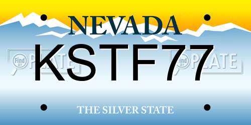 KSTF77 Nevada License Plate