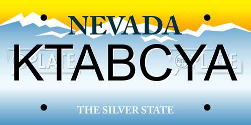 KTABCYA Nevada License Plate