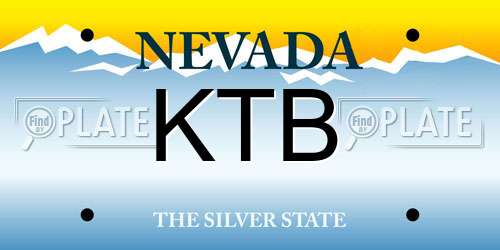 KTB Nevada License Plate