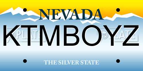 KTMBOYZ Nevada License Plate