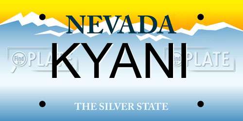 KYANI Nevada License Plate