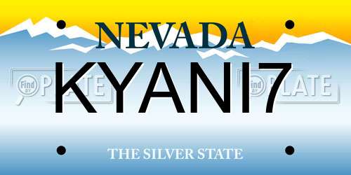 KYANI7 Nevada License Plate