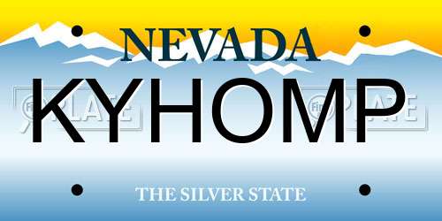 KYHOMP Nevada License Plate