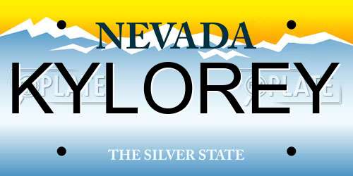 KYLOREY Nevada License Plate