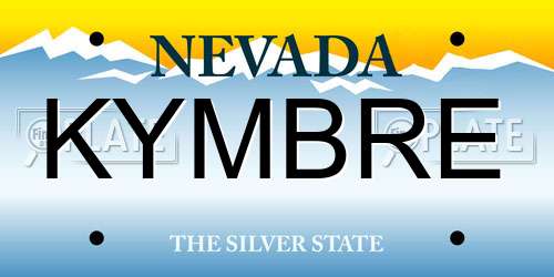 KYMBRE Nevada License Plate