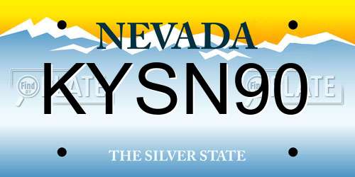 KYSN90 Nevada License Plate
