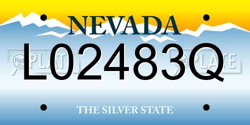 L02483Q Nevada License Plate