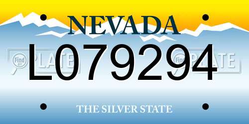 L079294 Nevada License Plate