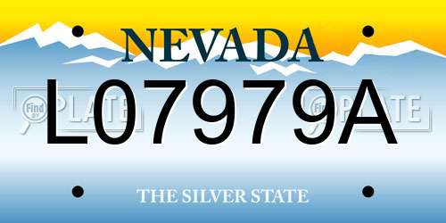 L07979A Nevada License Plate
