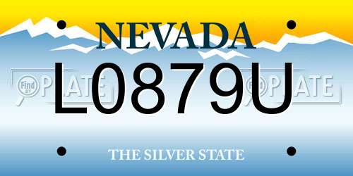 L0879U Nevada License Plate
