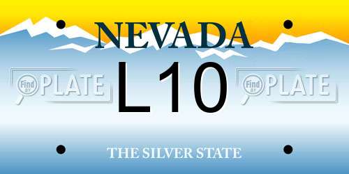 L10 Nevada License Plate