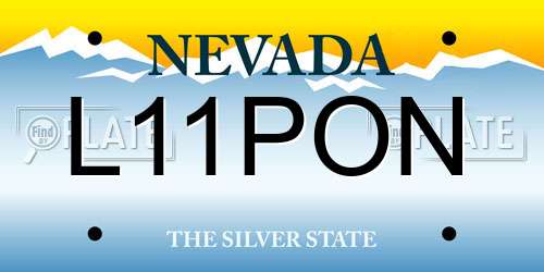 L11PON Nevada License Plate