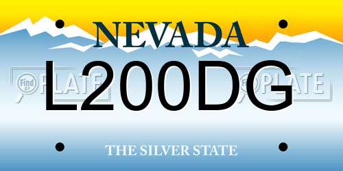 L200DG Nevada License Plate