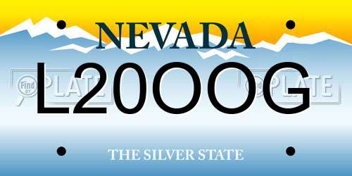 L20OOG Nevada License Plate