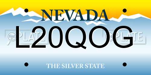L20QOG Nevada License Plate