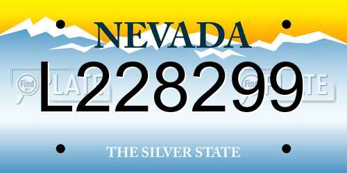 L228299 Nevada License Plate