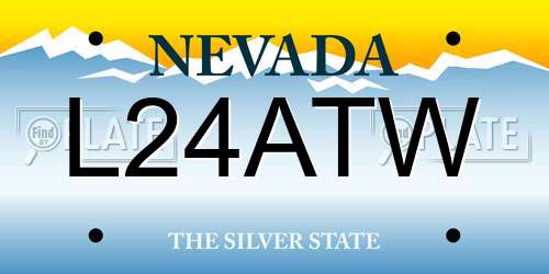 L24ATW Nevada License Plate