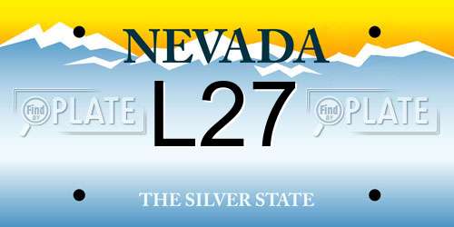 L27 Nevada License Plate