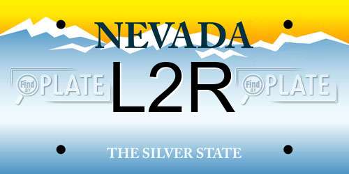 L2R Nevada License Plate