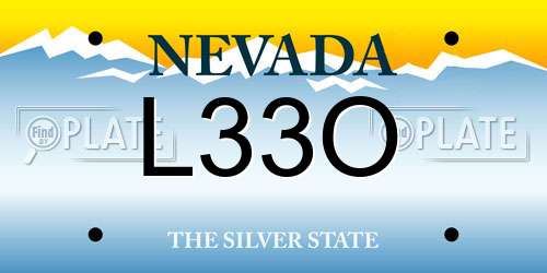 L33O Nevada License Plate