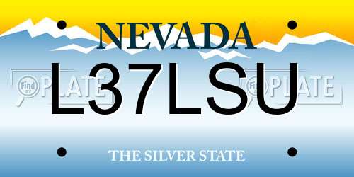 L37LSU Nevada License Plate