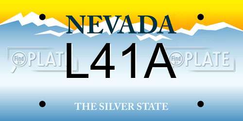 L41A Nevada License Plate
