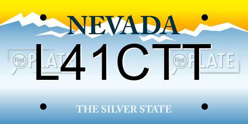 L41CTT Nevada License Plate