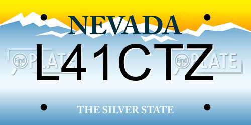 L41CTZ Nevada License Plate
