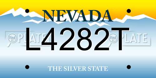 L4282T Nevada License Plate