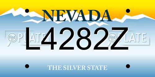 L4282Z Nevada License Plate