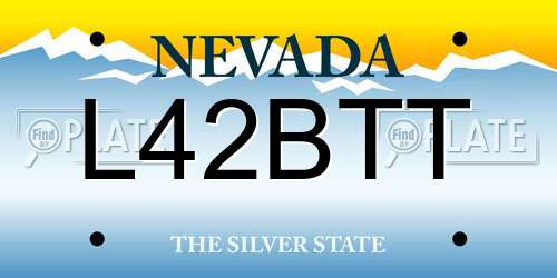 L42BTT Nevada License Plate