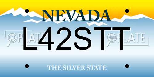 L42STT Nevada License Plate