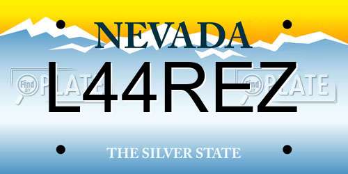 L44REZ Nevada License Plate