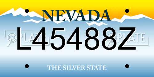 L45488Z Nevada License Plate